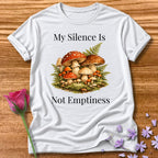 My Silence Is Not Emptiness — Mushroom Forest Botanical in White