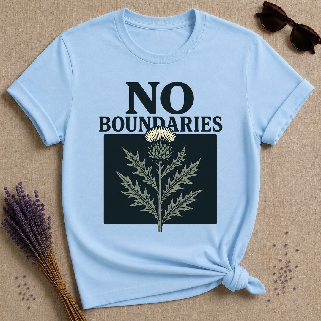 No Boundaries — Botanical Empowerment T-Shirt for Women