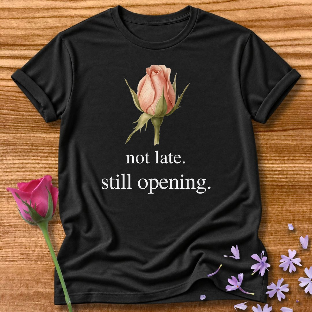 Not Late. Still Opening — Botanical Growth in Black