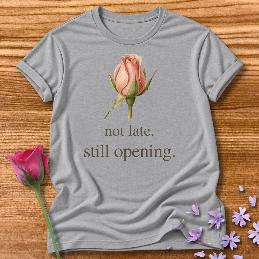 Not Late. Still Opening — Botanical Growth in Sport Grey