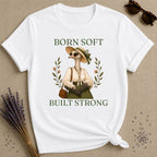 Ostrich Born Soft Built Strong T-Shirt - White