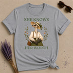 Ostrich She Knows Her Worth T-Shirt - Sport Grey