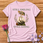 Ostrich — Still Smiling Still Going Vintage Aesthetic Animal in Light Pink