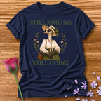 Ostrich — Still Smiling Still Going Vintage Aesthetic Animal in Navy