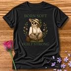 Owl — Born Soft Built Strong Vintage Aesthetic Animal in Black