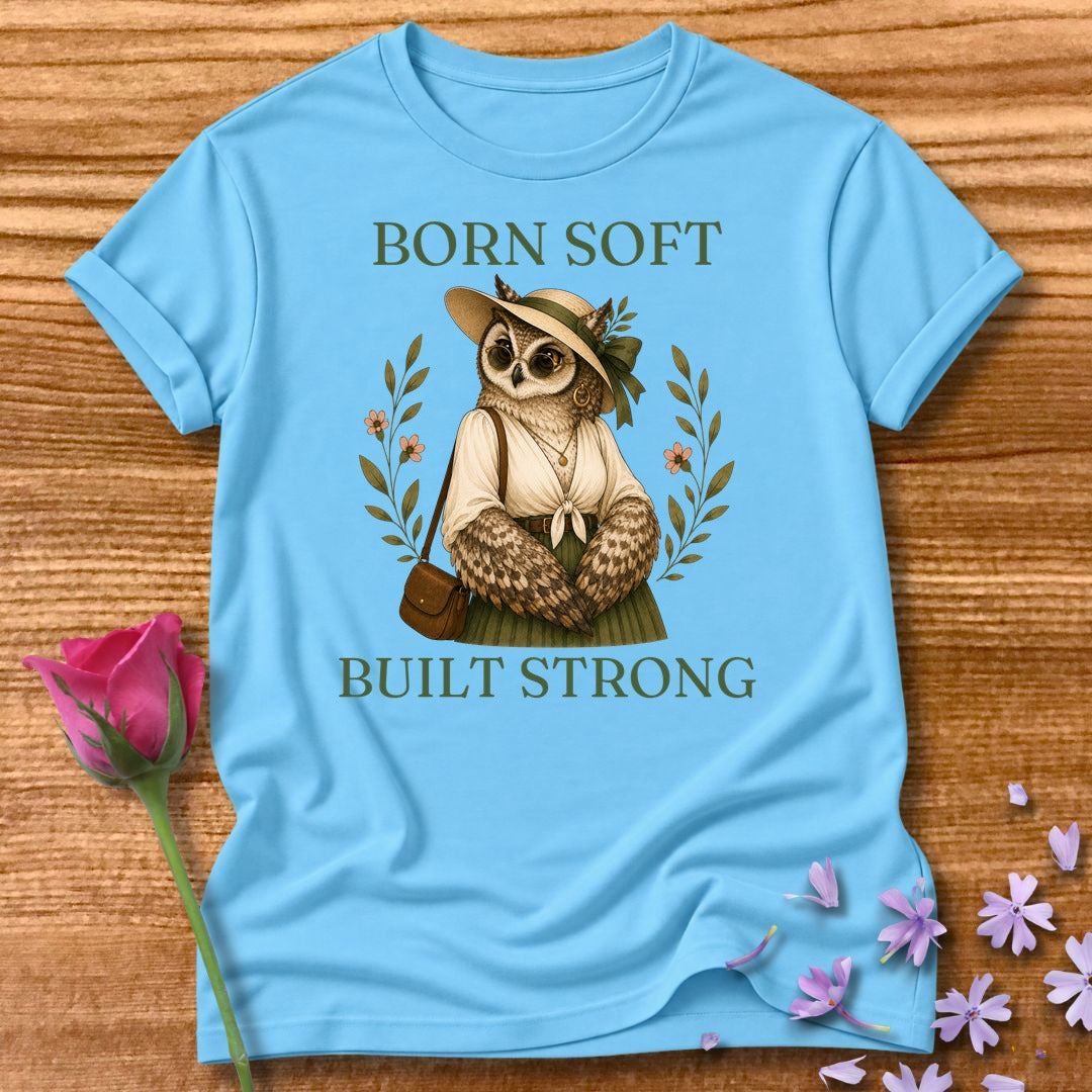 Owl — Born Soft Built Strong Vintage Aesthetic Animal in Sky