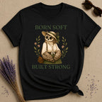 Owl Born Soft Built Strong T-Shirt - Black