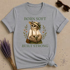 Owl Born Soft Built Strong T-Shirt - Sport Grey