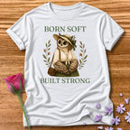 Owl — Born Soft Built Strong Vintage Aesthetic Animal in White