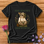 Owl — She Knows Her Worth Vintage Aesthetic Animal in Black
