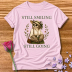 Owl — Still Smiling Still Going Vintage Aesthetic Animal in Light Pink