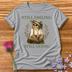 Owl — Still Smiling Still Going Vintage Aesthetic Animal in Sport Grey