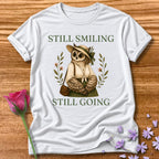 Owl — Still Smiling Still Going Vintage Aesthetic Animal in White