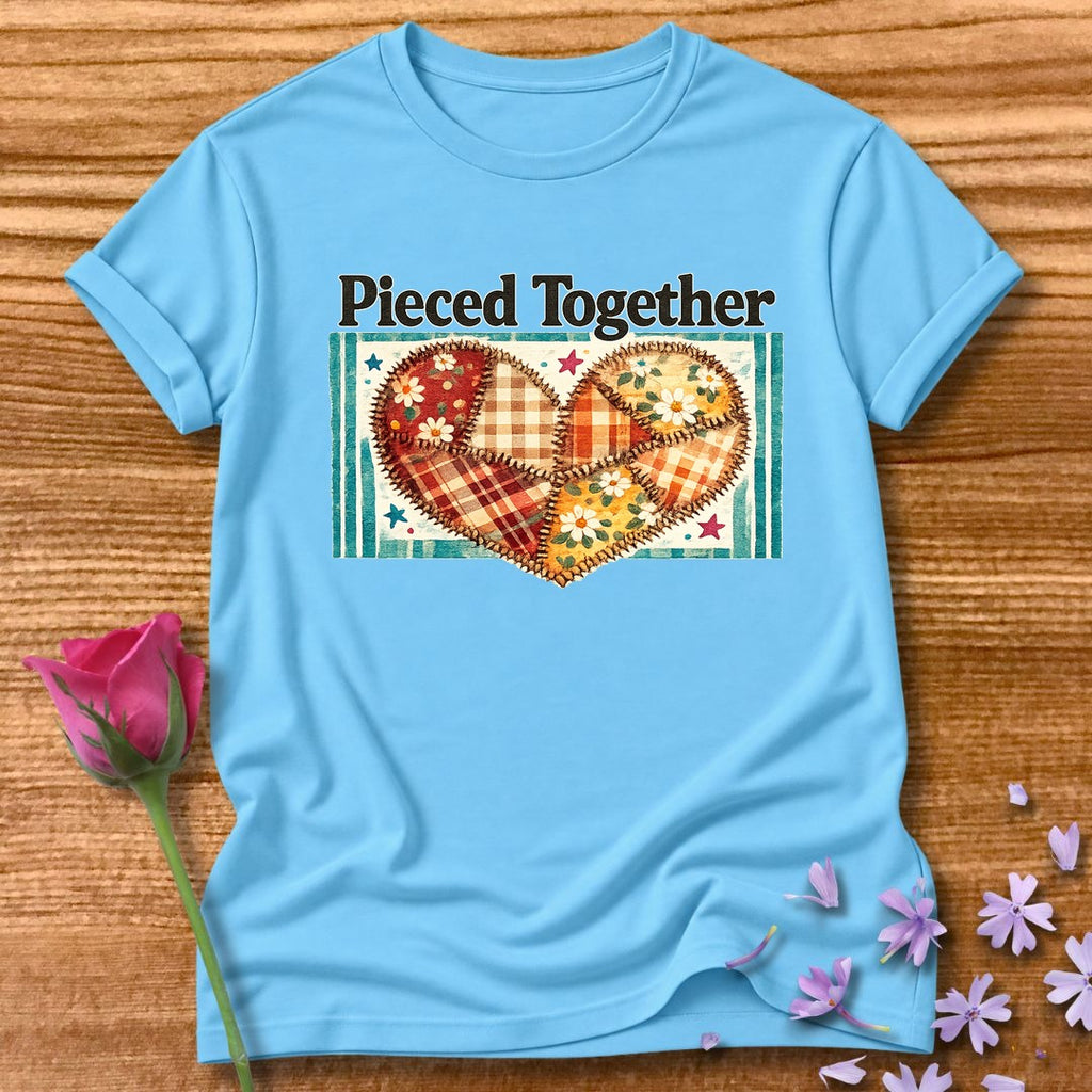 Pieced Together — Patchwork Heart Botanical in Sky