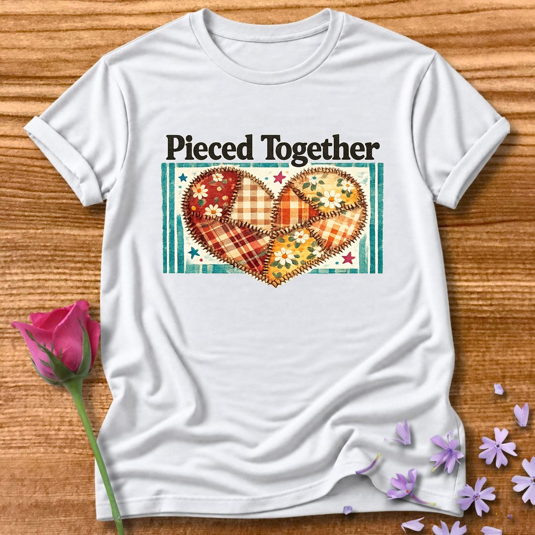 Pieced Together — Patchwork Heart Botanical in White