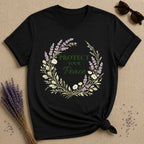 Protect Your Peace — Lavender Botanical T-Shirt for Women