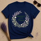 Protect Your Peace — Lavender Botanical T-Shirt for Women