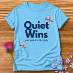 Quiet Wins Your Peace Is the Prize — Minimalist Floral in Sky