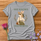 Rabbit — She Knows Her Worth Vintage Aesthetic Animal in Sport Grey