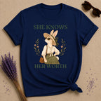 Rabbit She Knows Her Worth T-Shirt - Navy