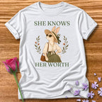 Rabbit — She Knows Her Worth Vintage Aesthetic Animal in White