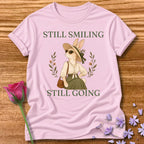 Rabbit — Still Smiling Still Going Vintage Aesthetic Animal in Light Pink