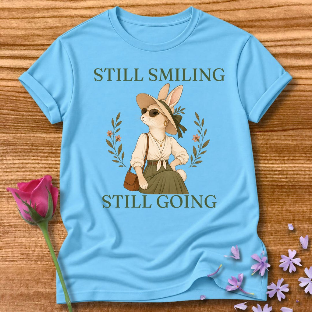 Rabbit — Still Smiling Still Going Vintage Aesthetic Animal in Sky