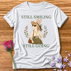 Rabbit — Still Smiling Still Going Vintage Aesthetic Animal in White