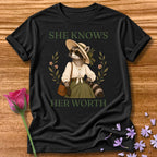 Raccoon — She Knows Her Worth Vintage Aesthetic Animal in Black