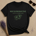 Rest Is Productive — And I Will Not Explain Myself — Botanical T-Shirt for Women