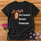 She Changed Without Permission — Chrysalis Botanical in Black
