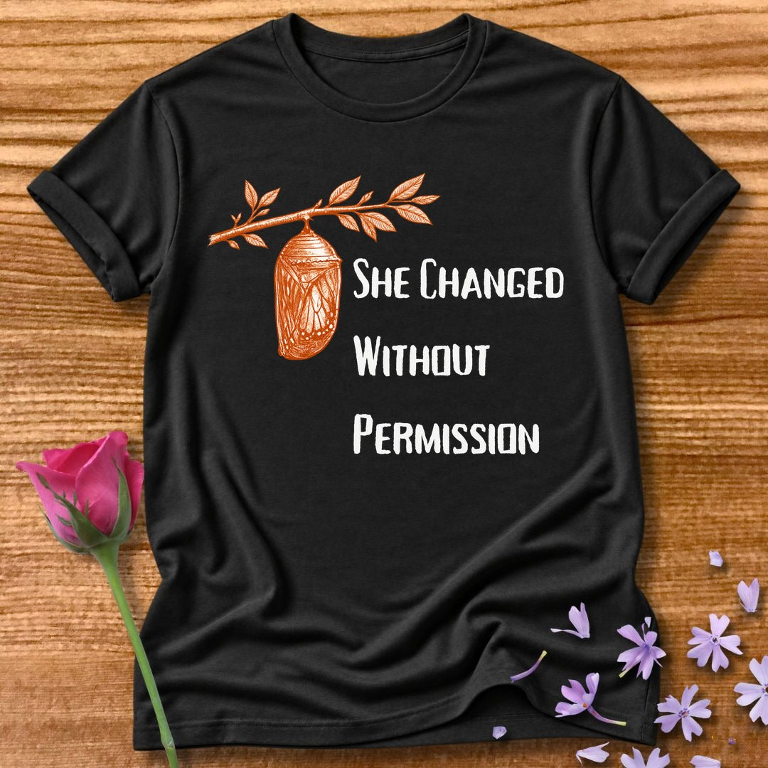 She Changed Without Permission — Chrysalis Botanical in Black