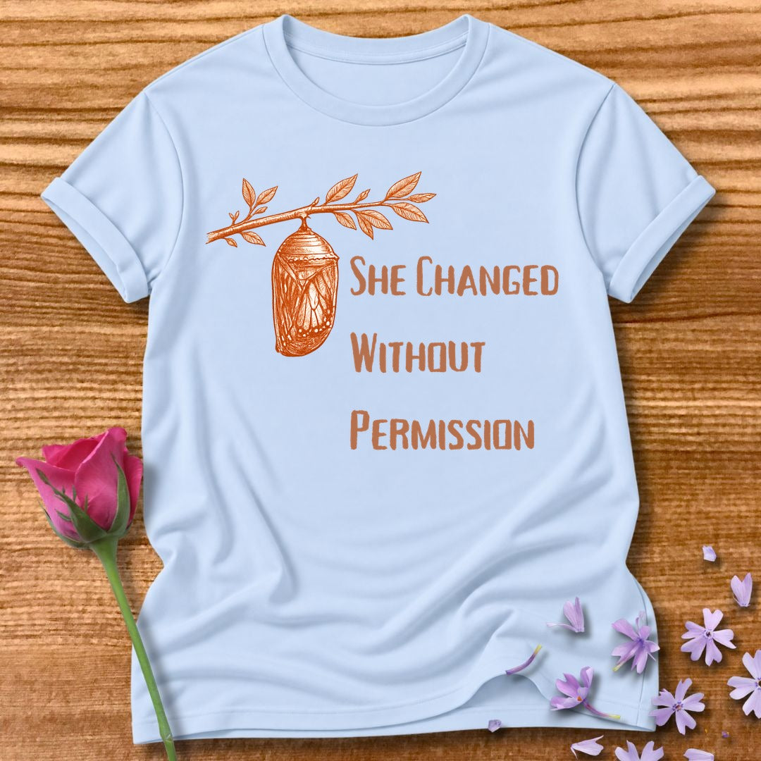 She Changed Without Permission — Chrysalis Botanical in Light Blue