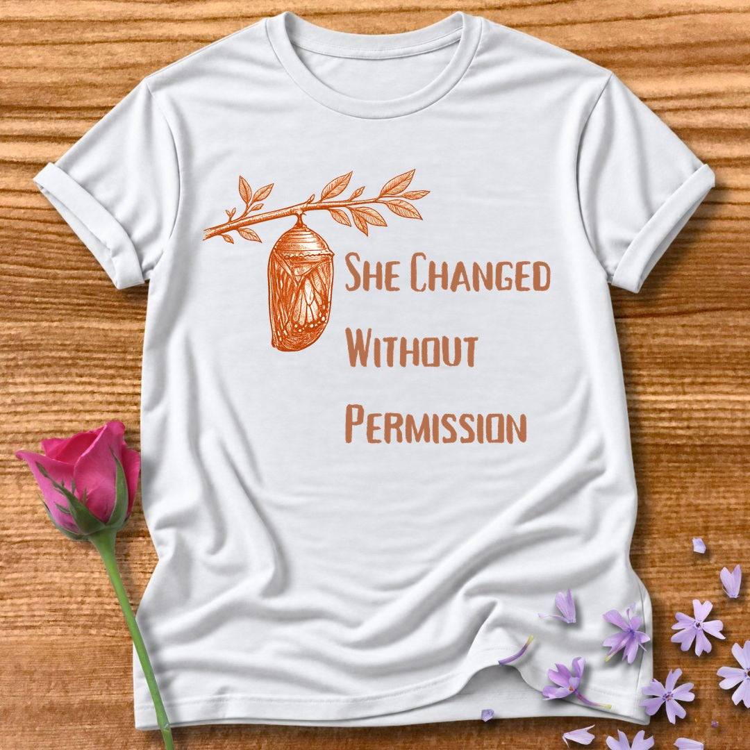 She Changed Without Permission — Chrysalis Botanical in White