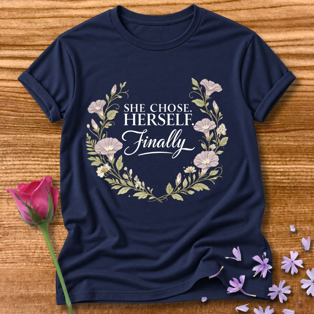 She Chose Herself. Finally. — Morning Glory Floral in Navy