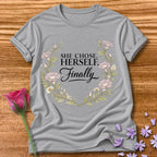 She Chose Herself. Finally. — Morning Glory Floral in Sport Grey