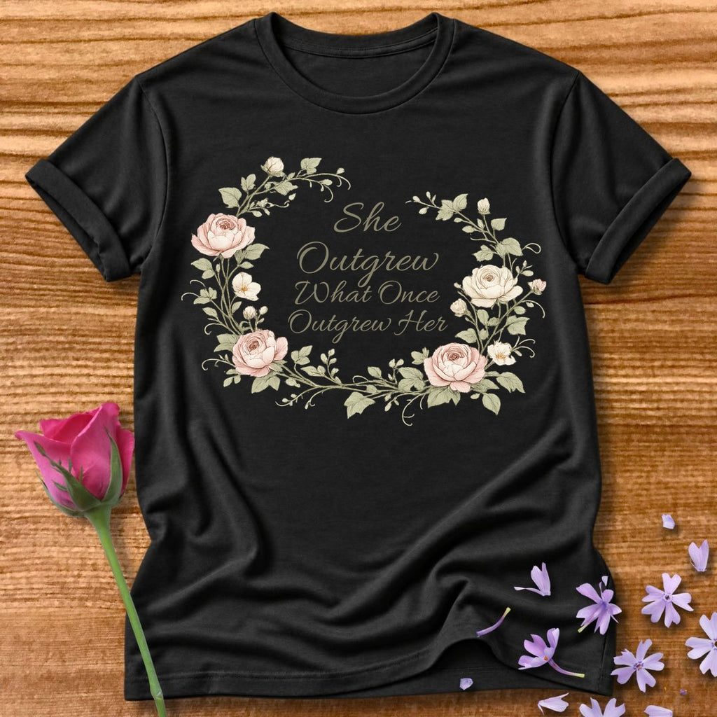 She Outgrew What Once Outgrew Her — Wildflower Botanical in Black