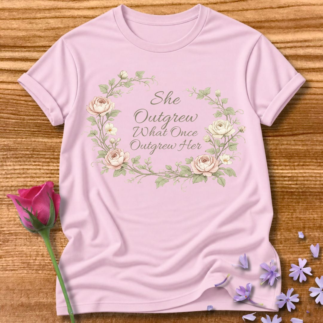 She Outgrew What Once Outgrew Her — Wildflower Botanical in Light Pink