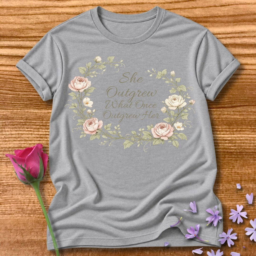 She Outgrew What Once Outgrew Her — Wildflower Botanical in Sport Grey