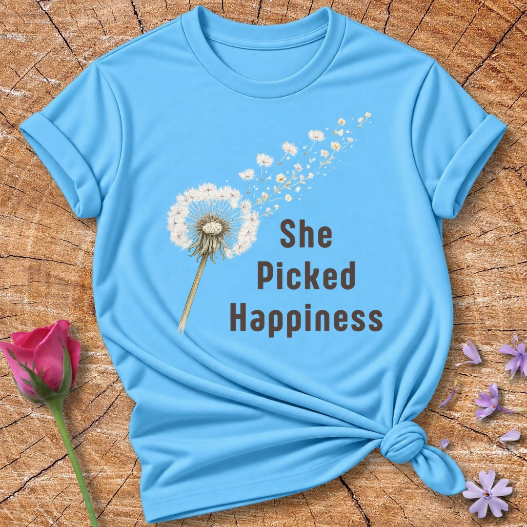 She Picked Happiness — Dandelion Botanical in Sky