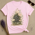 Soft Hearts Grow in Wild Places — Peony Botanical T-Shirt for Women
