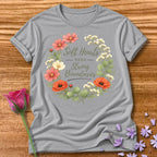 Soft Hearts Need Strong Boundaries — Floral Wreath in Sport Grey
