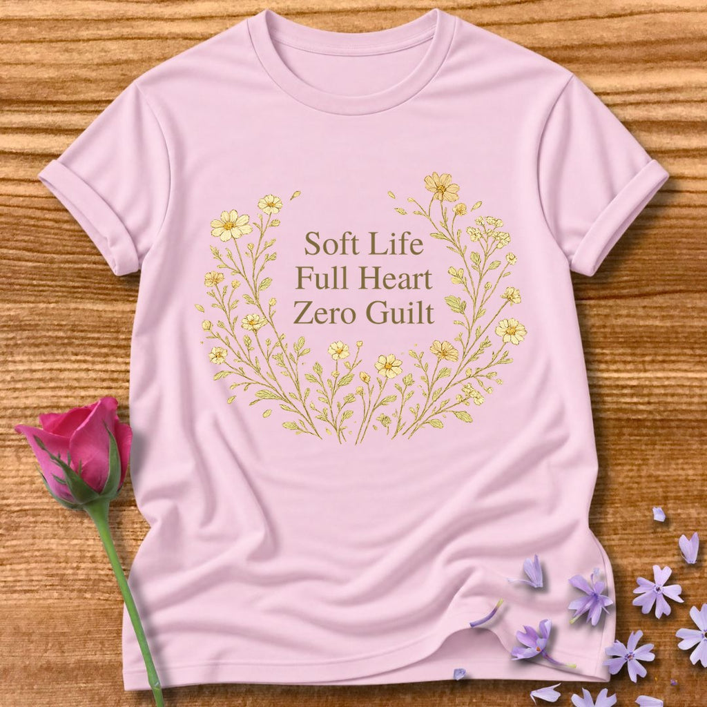 Soft Life. Full Heart. Zero Guilt — Wildflower Botanical in Light Pink
