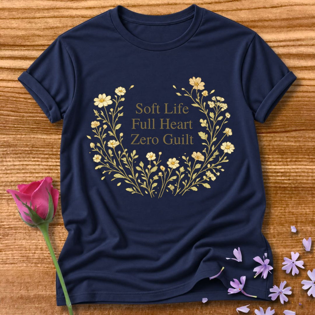 Soft Life. Full Heart. Zero Guilt — Wildflower Botanical in Navy