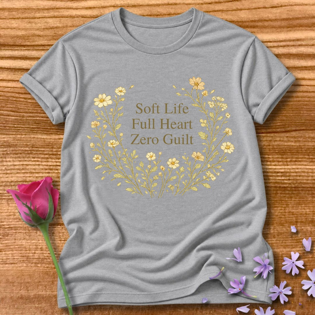 Soft Life. Full Heart. Zero Guilt — Wildflower Botanical in Sport Grey