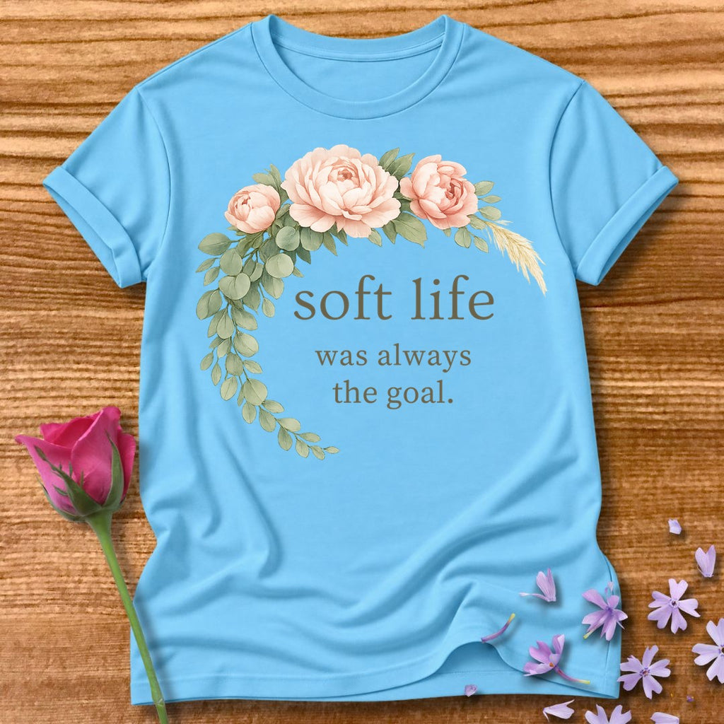 Soft Life Was Always the Goal — Floral Botanical in Sky