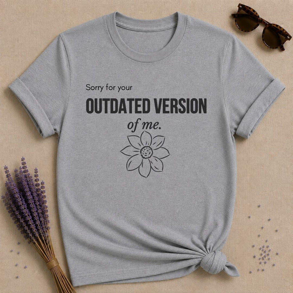 Sorry For Your Outdated Version Of Me — Botanical Daffodil T-Shirt for Women in Sport Grey