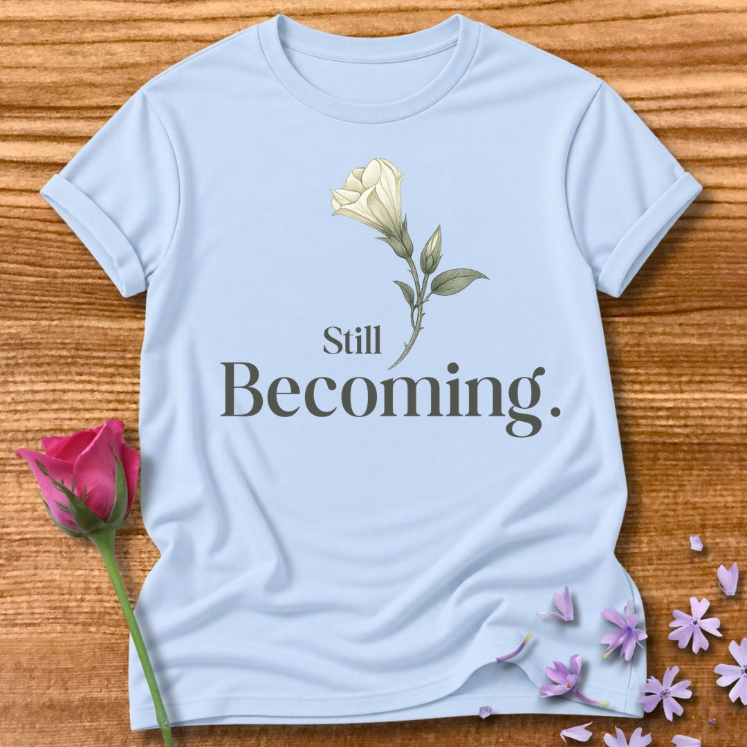 Still Becoming — Botanical Floral in Light Blue