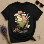 Still Becoming wildflower bouquet botanical t-shirt for women