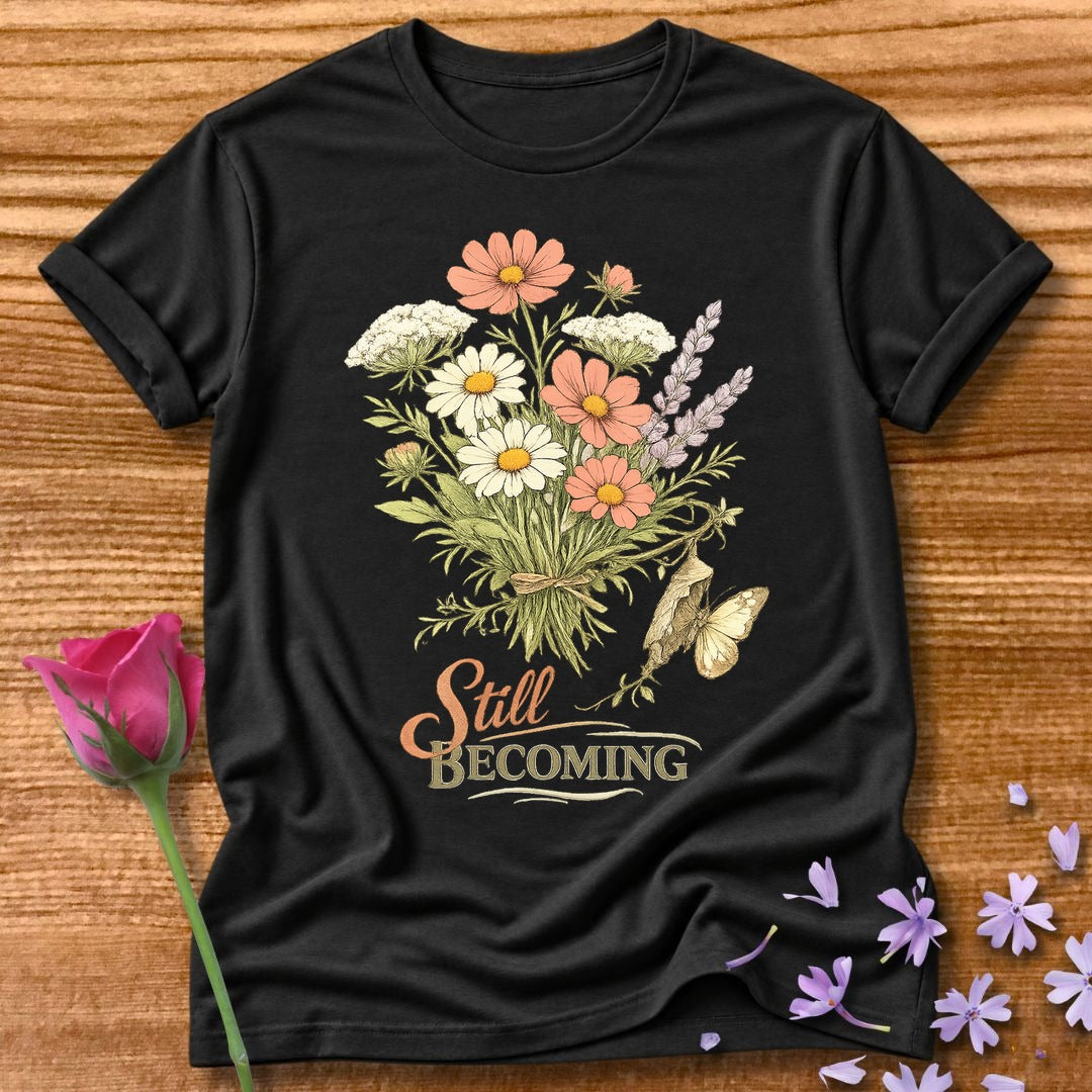 Still Becoming — Wildflower Bouquet Botanical in Black